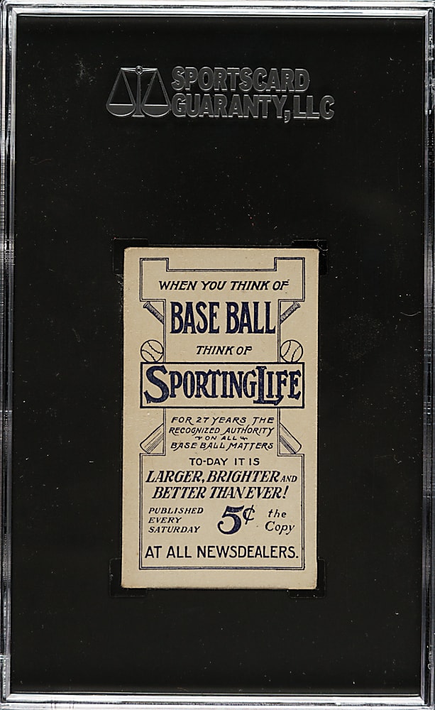 1910-1911 M116 Sporting Life Christy Mathewson Blue Background SGC VG/EX 4