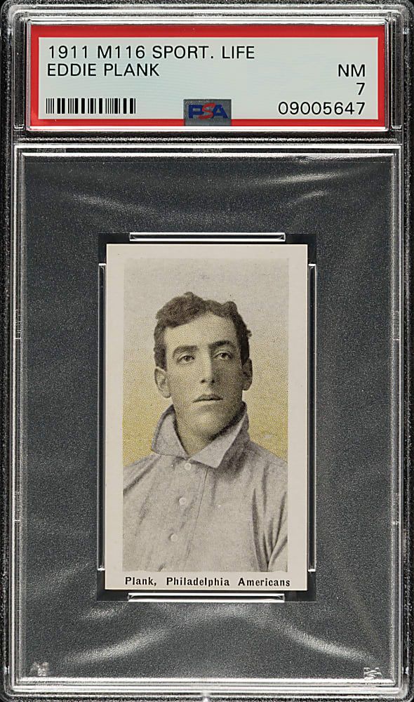 1910-1911 M116 Sporting Life Eddie Plank PSA NM 7