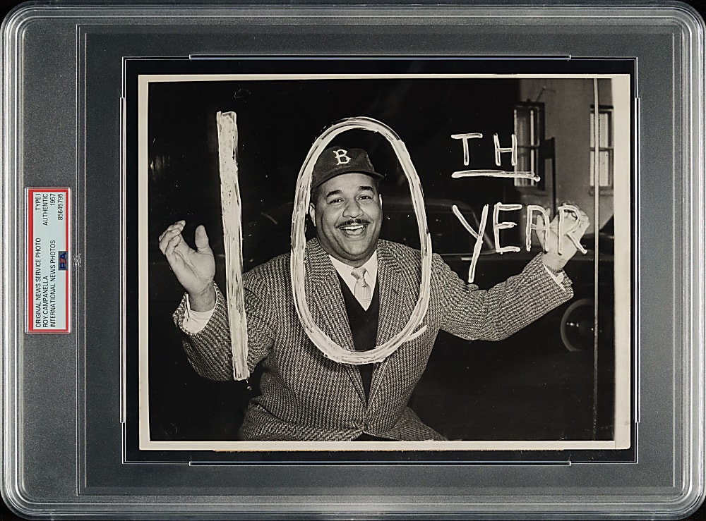 1957 Roy Campanella Original International News Service Photograph PSA/DNA Type I