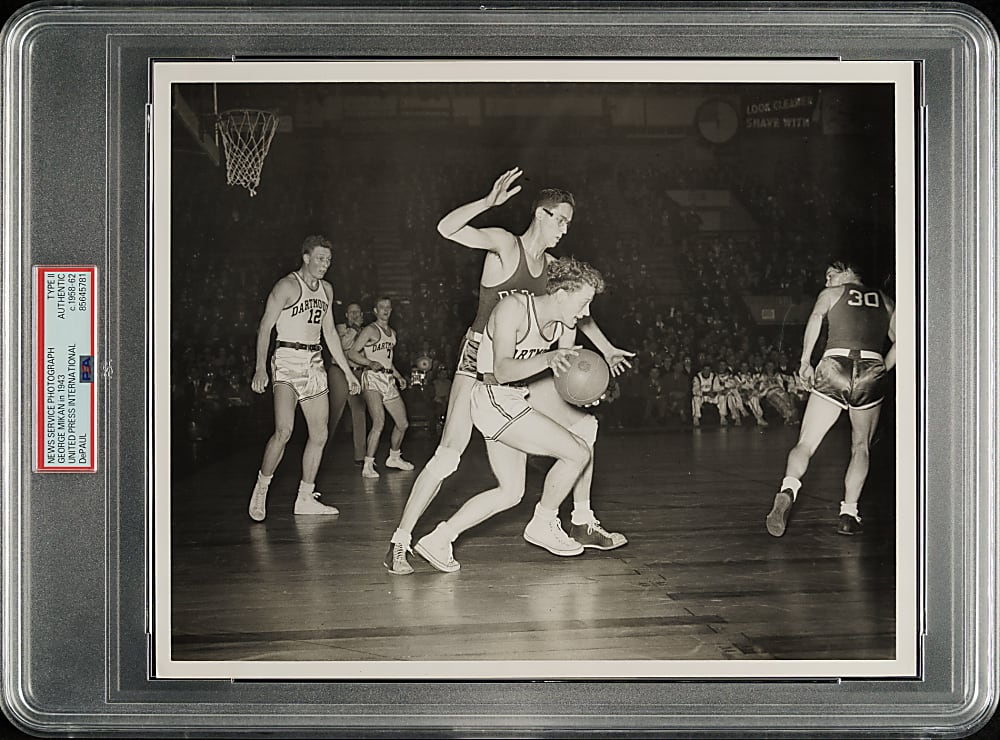 Circa 1958 George Mikan United Press International News Service Photograph PSA/DNA Type II
