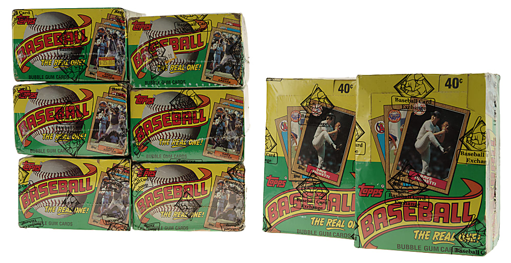 1987 Topps Unopened Wax Box Collection (8 Boxes, 288 Packs) Plus Original Case - BBCE