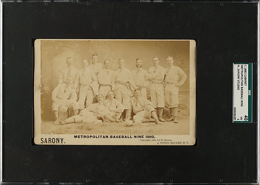 1882 New York Metropolitans Team Cabinet SGC VG 40