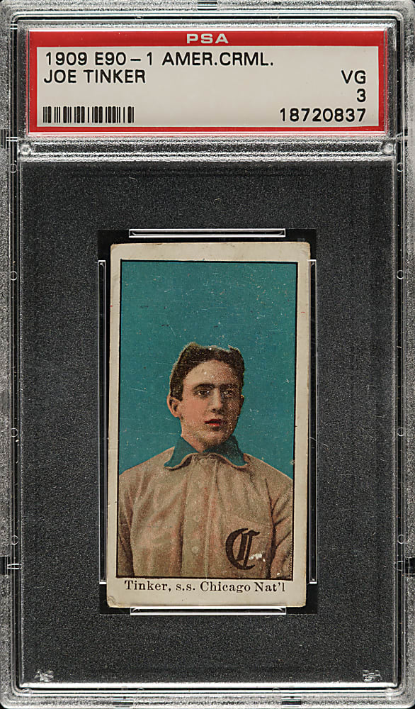 1909-1911 E90-1 American Caramel Joe Tinker PSA VG 3