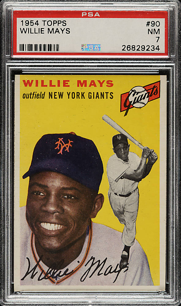 1954 Topps #90 Willie Mays PSA NM 7