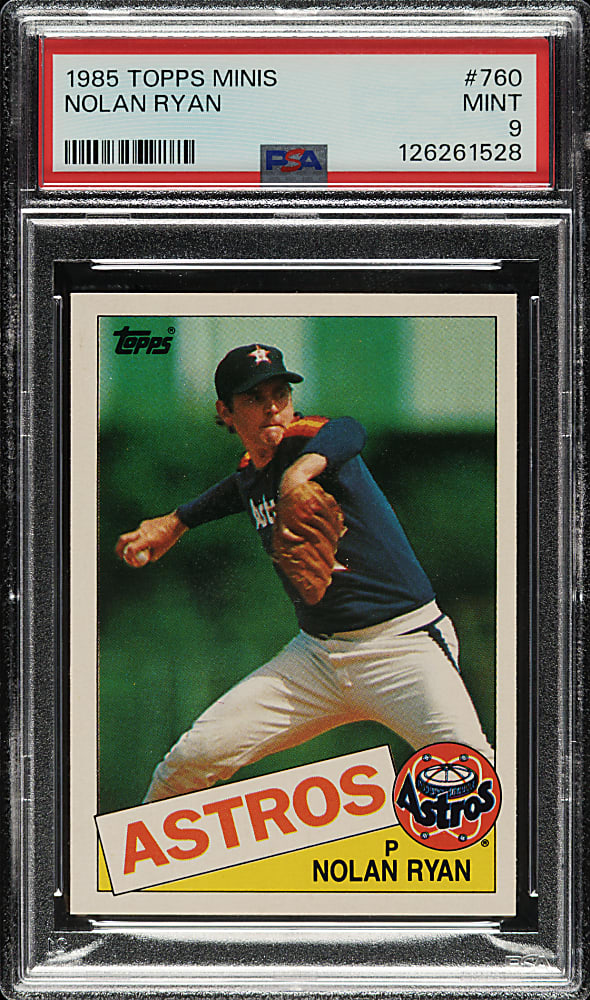 1985 Topps Mini Test #760 Nolan Ryan PSA MINT 9