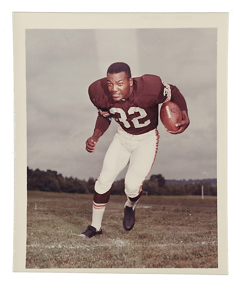 1962 Post Cereal Football Jim Brown Original Hand-Cut Production Photograph