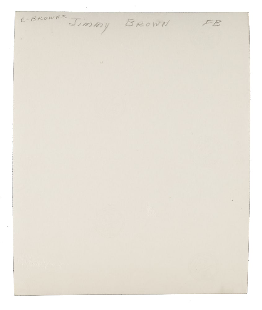 1962 Post Cereal Football Jim Brown Original Hand-Cut Production Photograph