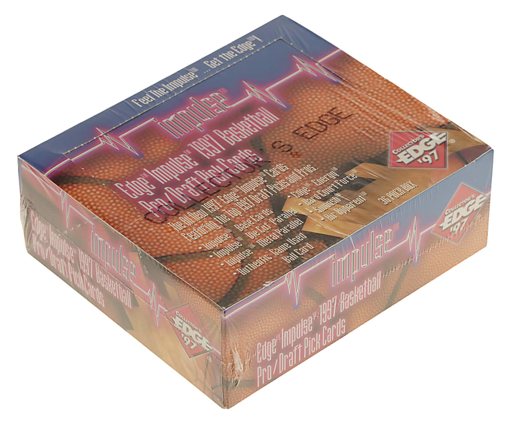 1997-1998 Collector's Edge Impulse Basketball Factory-Sealed Unopened Hobby Box (36 Packs) - Tim Duncan and Tracy McGrady Rookie Year