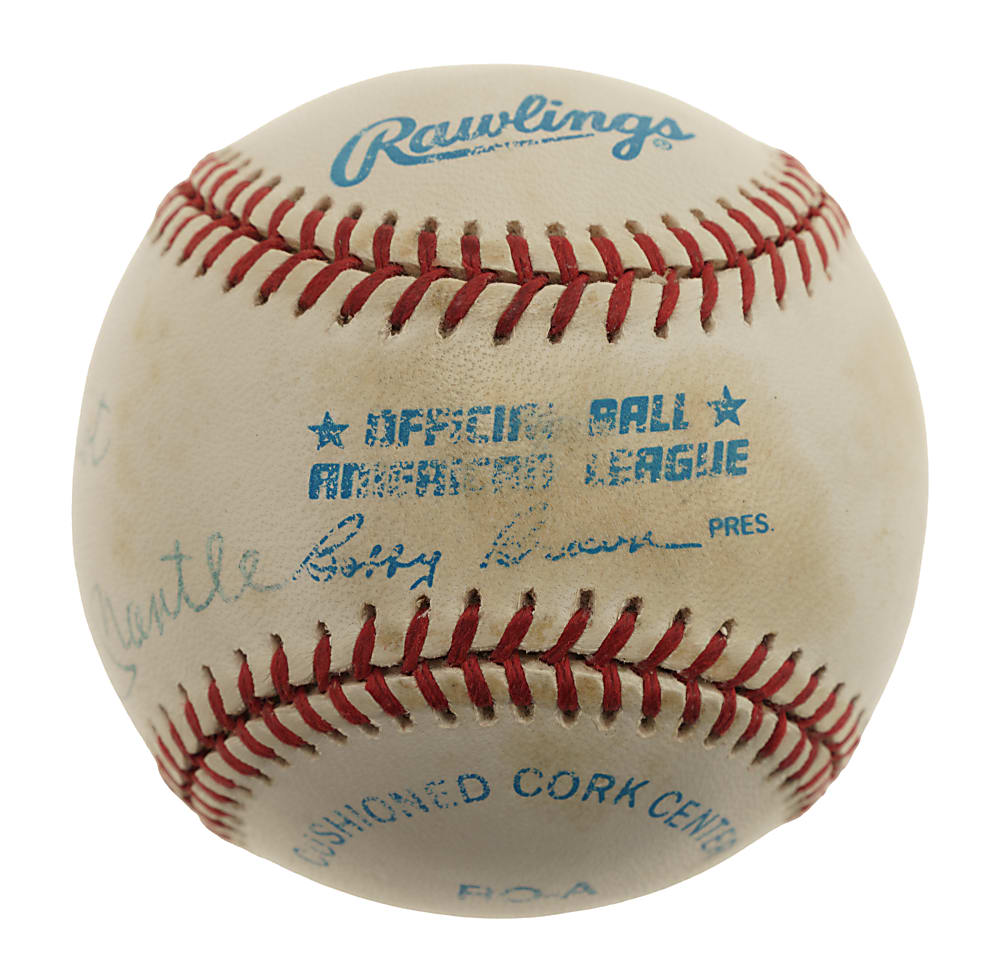 Mickey Mantle Single-Signed Baseball with Profanity Inscription - JSA