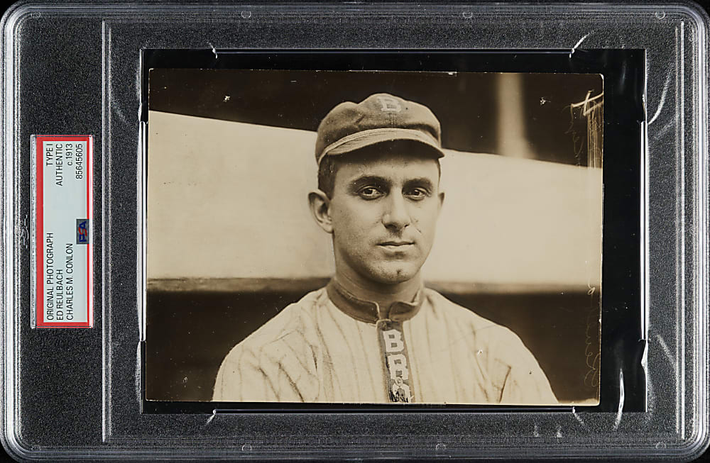 Circa 1913 Ed Reulbach Original Charles Conlon Photograph PSA/DNA Type I