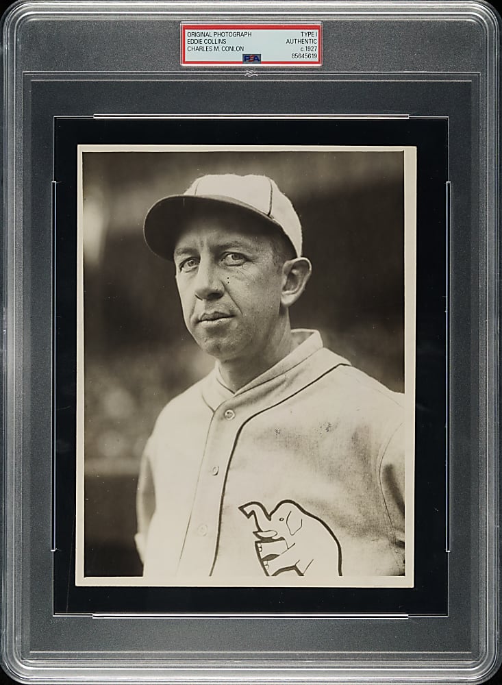 Circa 1927 Eddie Collins Original Charles Conlon Photograph PSA/DNA Type I