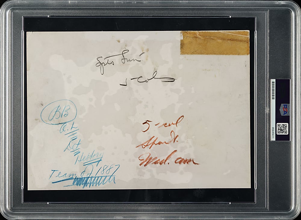 Circa 1940s Detroit Wolverines In 1887 with Brouthers, Thompson, Hanlon, and White Vintage Frank Tomlinson Photograph PSA/DNA Type IV - Image Used for 1887 N693 Kalamazoo Bats Card