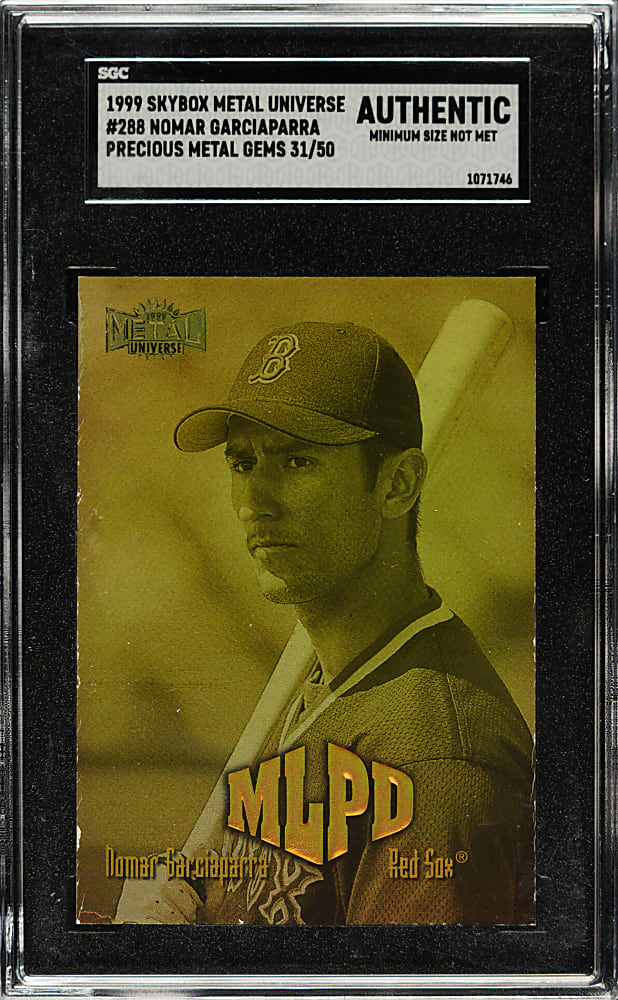 1999 Skybox Metal Universe Precious Metal Gems #288 Nomar Garciaparra #31/50 - SGC