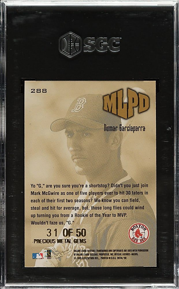 1999 Skybox Metal Universe Precious Metal Gems #288 Nomar Garciaparra #31/50 - SGC