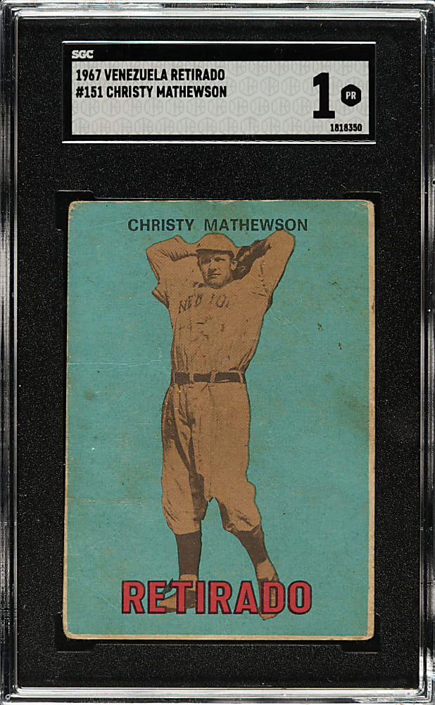 1967 Topps Venezuela "Retirado" #151 Christy Mathewson SGC POOR 1