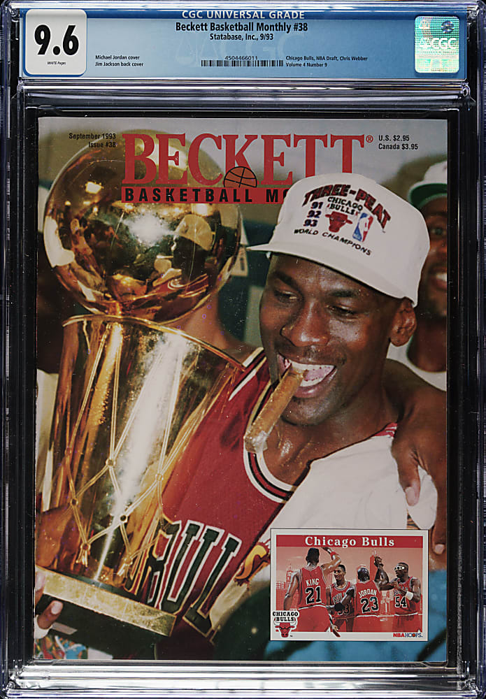 1993 Beckett Basketball Monthly Magazine with Michael Jordan CGC 9.6
