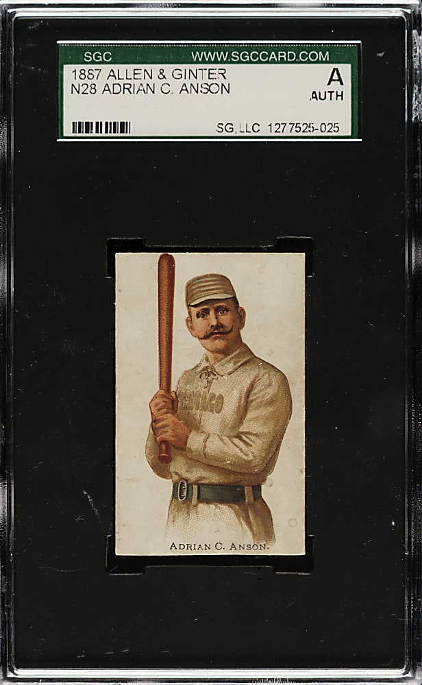 1888 N28 Allen & Ginter Cap Anson SGC Authentic