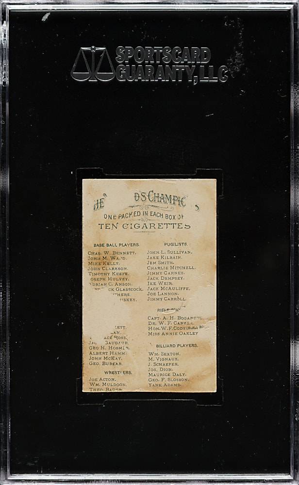 1888 N28 Allen & Ginter Cap Anson SGC Authentic