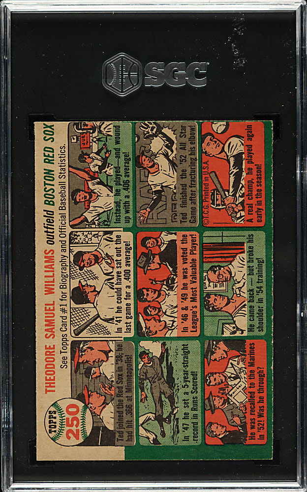 1954 Topps #250 Ted Williams SGC EX/NM 6