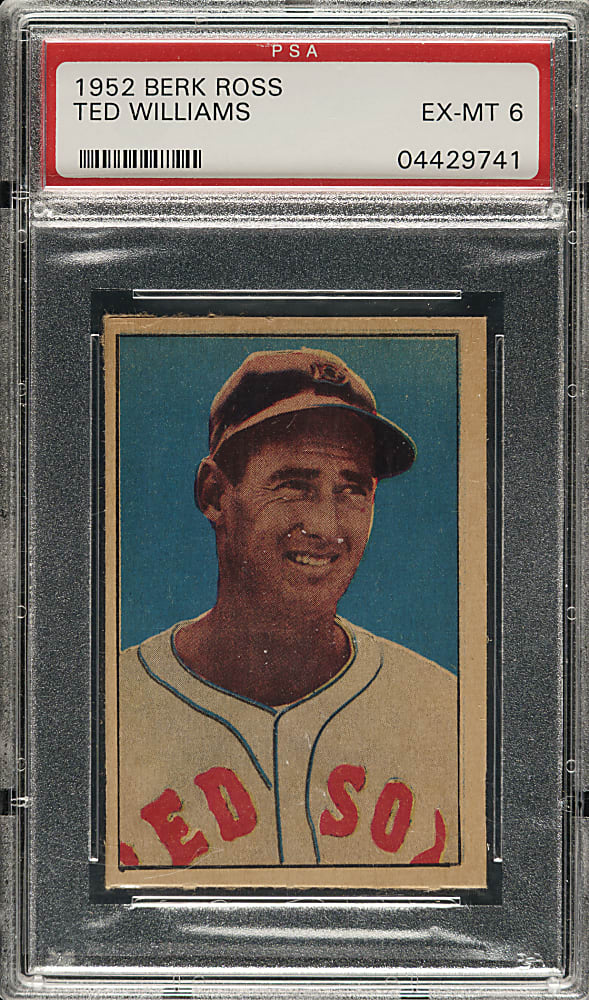 1952 Berk Ross Ted Williams PSA EX-MT 6