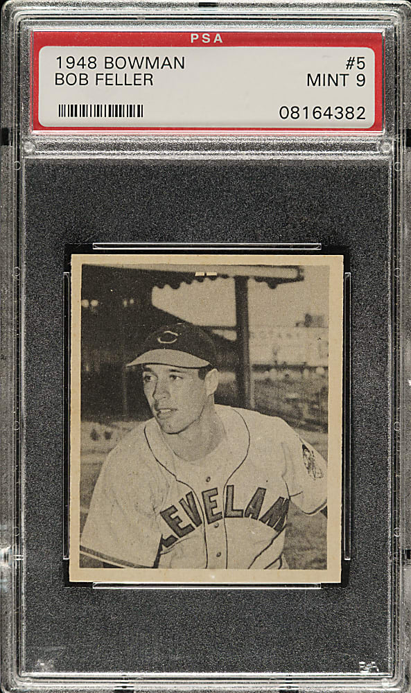 1948 Bowman #5 Bob Feller PSA MINT 9