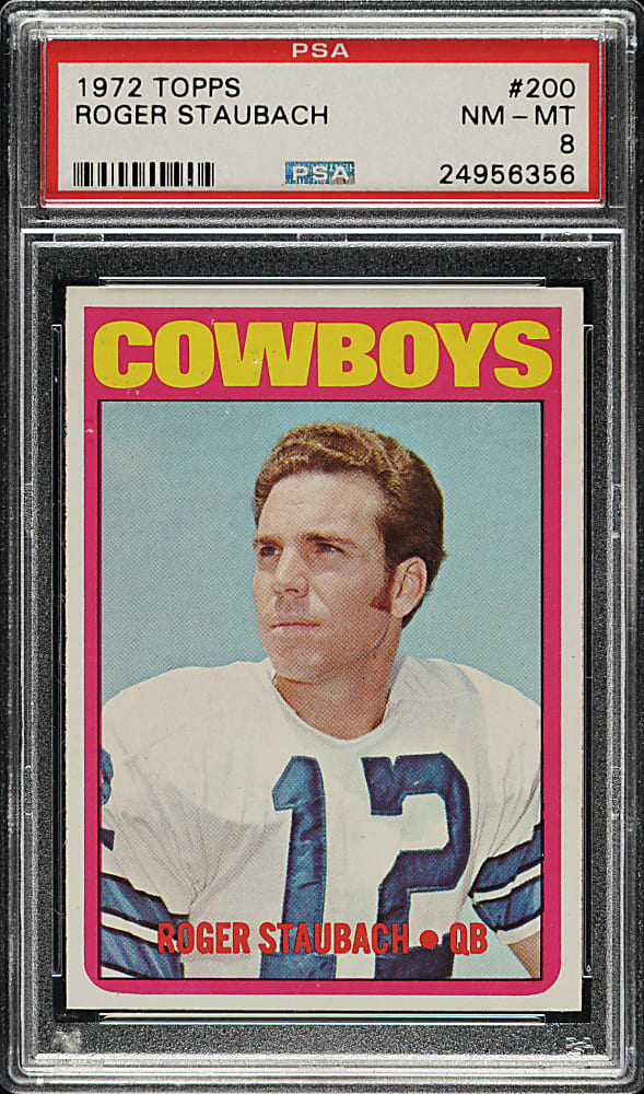 1972 Topps Football #200 Roger Staubach Rookie PSA NM-MT 8