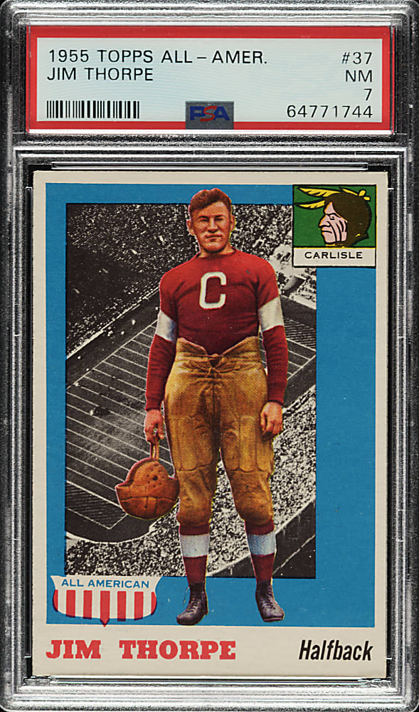 1955 Topps All-American Football #37 Jim Thorpe PSA NM 7