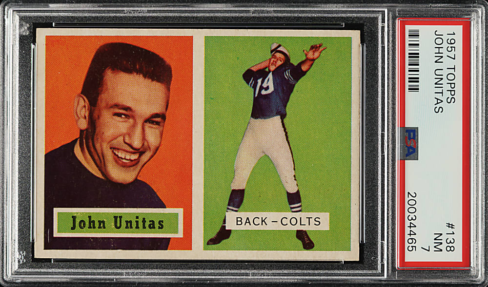 1957 Topps Football #138 Johnny Unitas Rookie PSA NM 7