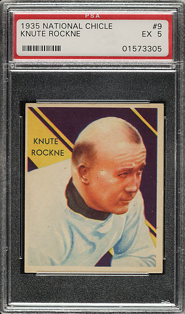 1935 R331 National Chicle Football #9 Knute Rockne PSA EX 5