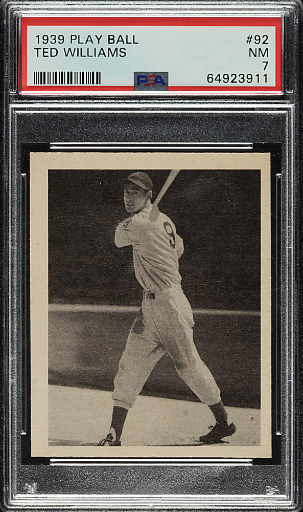 1939 R334 Play Ball #92 Ted Williams Rookie PSA NM 7