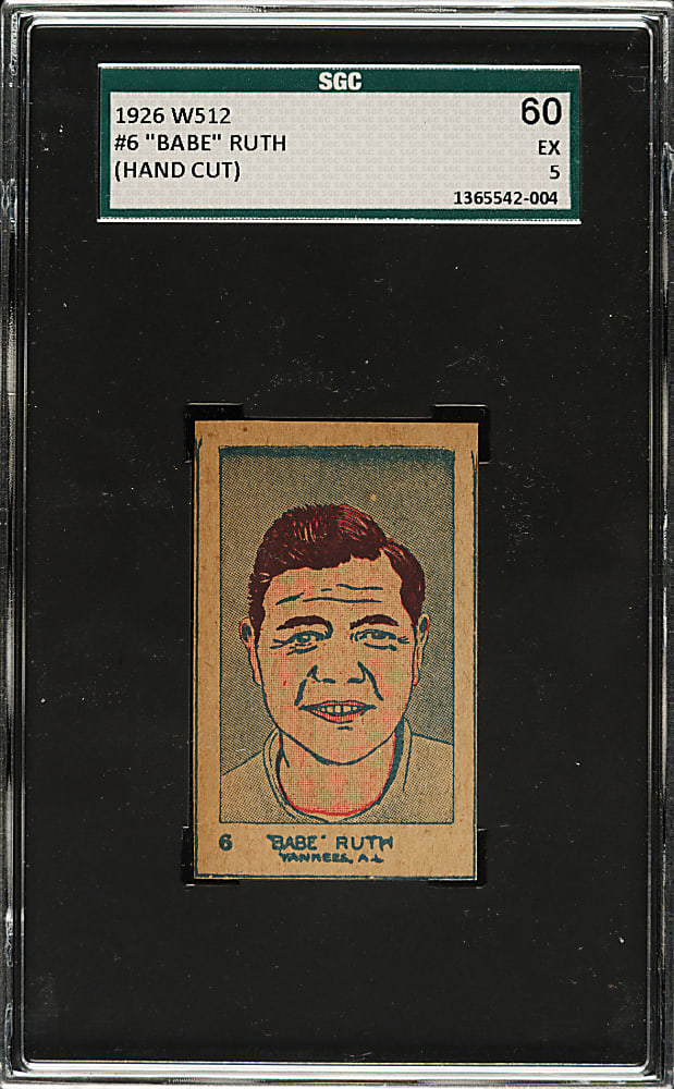 1926 W512 #6 Babe Ruth SGC EX 60