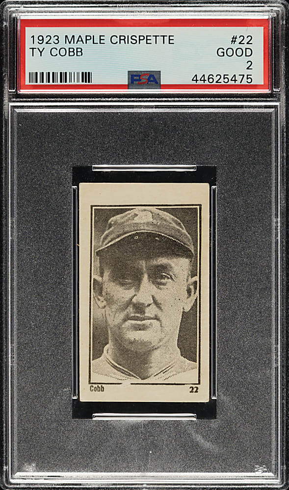 1923 V117 Maple Crispette #22 Ty Cobb PSA GOOD 2