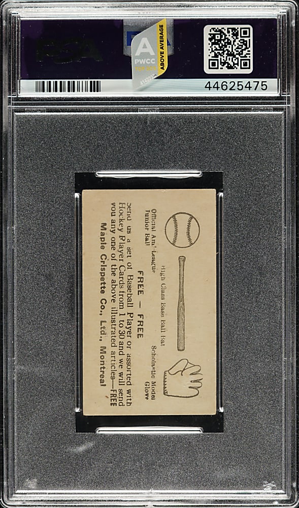 1923 V117 Maple Crispette #22 Ty Cobb PSA GOOD 2