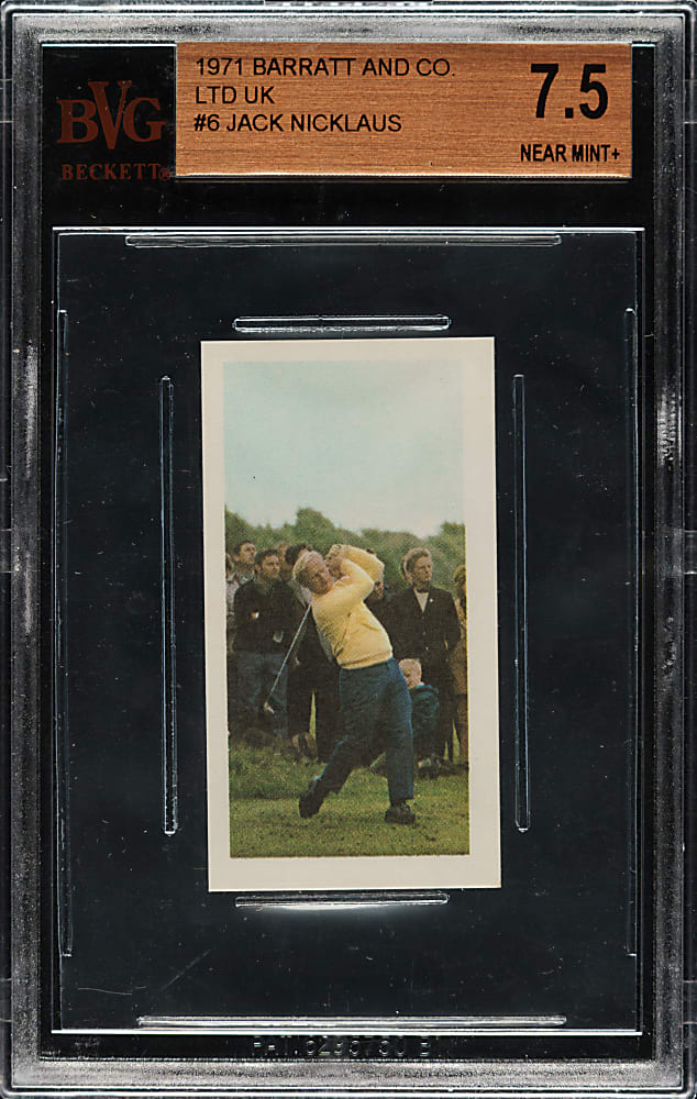 1971 Barratt & Co. Ltd. "Famous Sportsmen" #6 Jack Nicklaus BVG NM+ 7.5