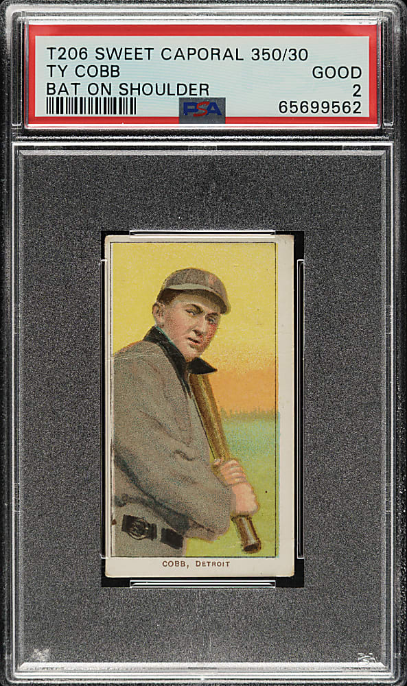 1909-1911 T206 White Border Ty Cobb Bat On Shoulder PSA GOOD 2