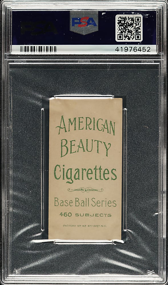 1909-1911 T206 White Border John McGraw Glove at Hip PSA EX 5 - American Beauty 460 Back