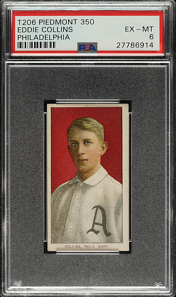 1909-1911 T206 White Border Eddie Collins PSA EX-MT 6