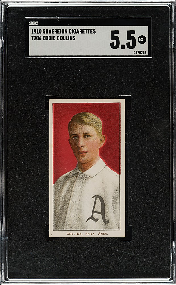 1909-1911 T206 White Border Eddie Collins SGC EX+ 5.5 - Sovereign 350 Back