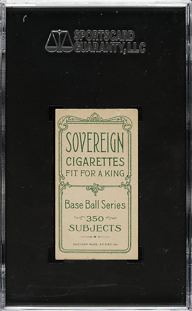 1909-1911 T206 White Border Eddie Collins SGC EX+ 5.5 - Sovereign 350 Back