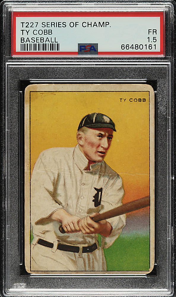 1912 T227 "Series of Champions" Ty Cobb (Honest Long Cut) PSA FAIR 1.5