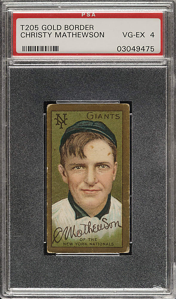 1911 T205 Gold Border Christy Mathewson PSA VG-EX 4