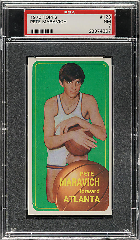 1970-1971 Topps Basketball #123 Pete Maravich Rookie PSA NM 7