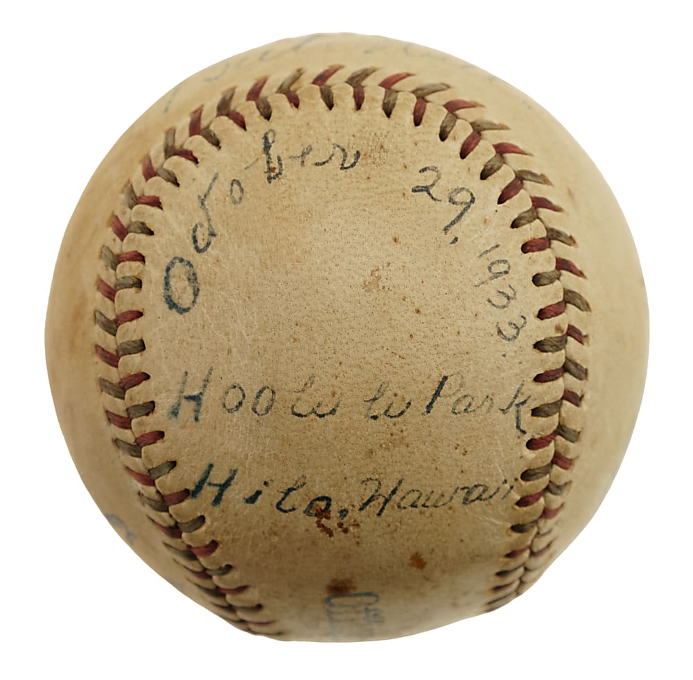 1933 Babe Ruth Single-Signed Baseball with Provenance PSA/DNA NM 7