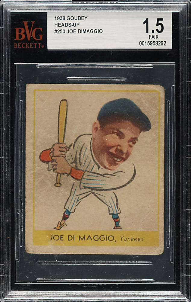 1938 R323 Goudey "Heads-Up" #250 Joe DiMaggio BVG FAIR 1.5