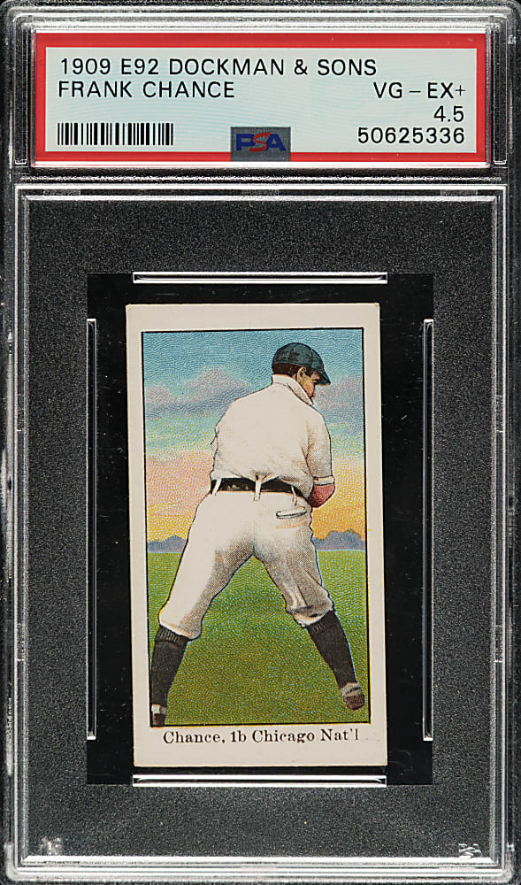 1909 E92 Dockman & Sons Frank Chance PSA VG-EX+ 4.5