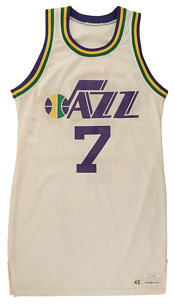 1978-1979 Pete Maravich New Orleans/Utah Jazz Game-Used Home Jersey MEARS A10