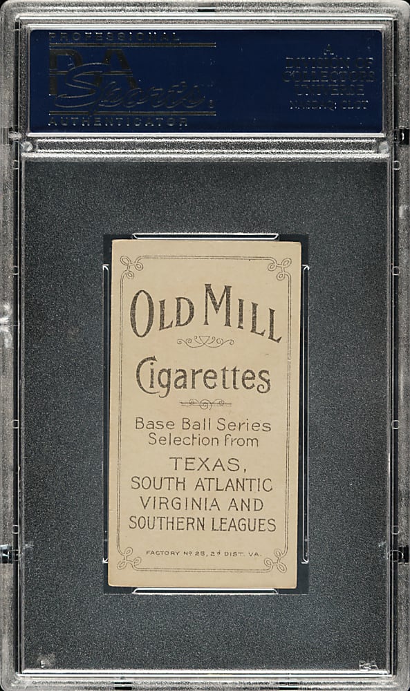 1909-1911 T206 White Border Ray Ryan Southern Leaguer PSA EX+ 5.5 - Old Mill Back