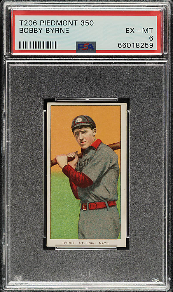 1909-1911 T206 White Border Bobby Byrne PSA EX-MT 6