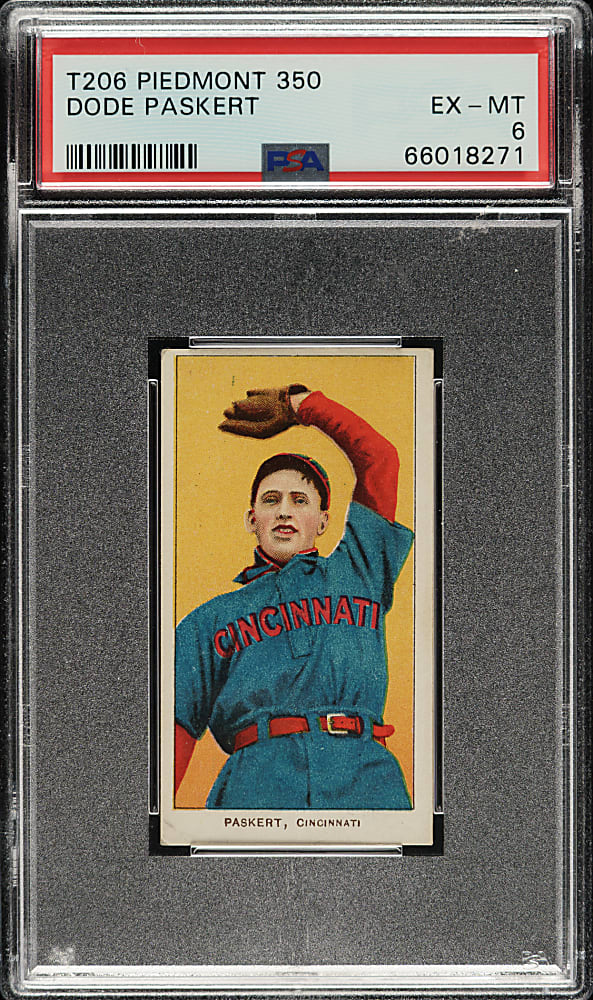 1909-1911 T206 White Border Dode Paskert PSA EX-MT 6