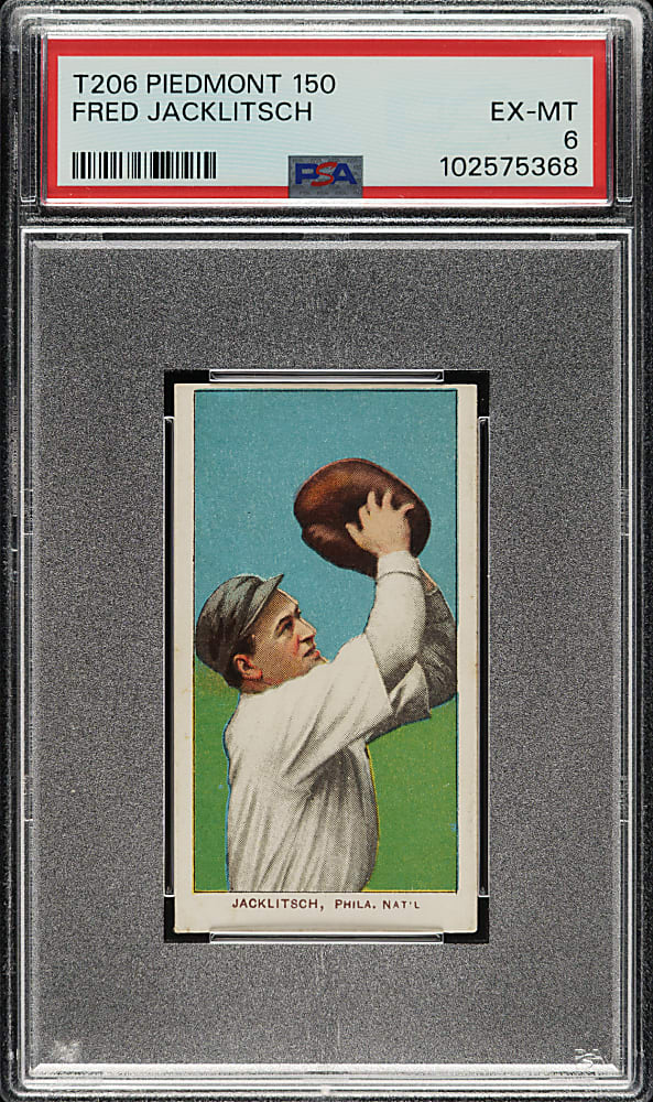 1909-1911 T206 White Border Fred Jacklitsch PSA EX-MT 6